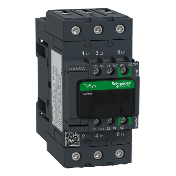 01 contator de potencia tripolar tesys d corrente de operacao 50a em ac3 motor aproximado 22kw 30cv